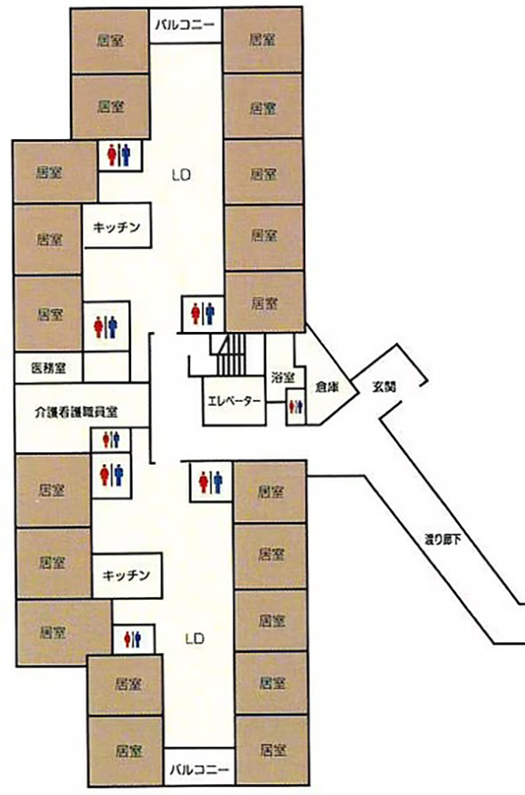 有料老人ホームあんずフロア図